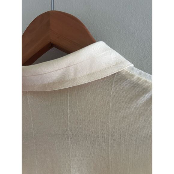 Enro Cotton Mist Cotton Blend Golf Polo Pale Yellow Size Medium JL - Picture 8 of 9